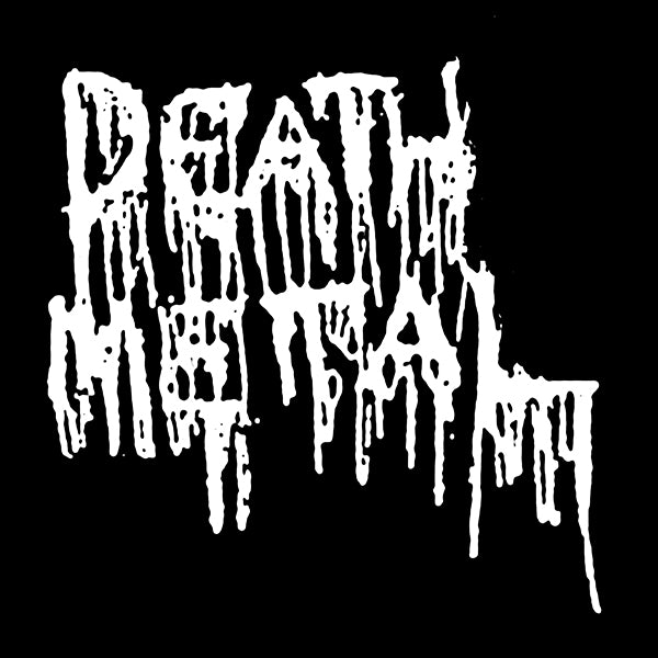 death metal flag in black with lettering for death metal logo killer back drop for deathmetalpodcast