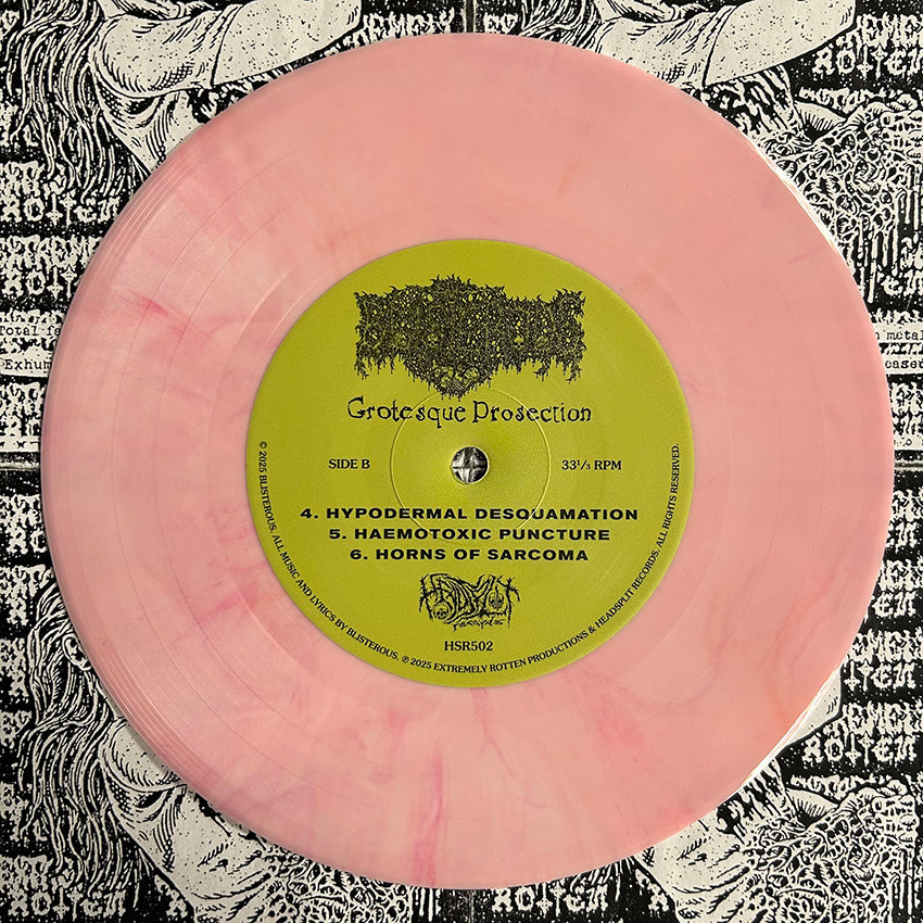 Blisterous " Grotesque Prosection " 7 ep Pink Vinyl