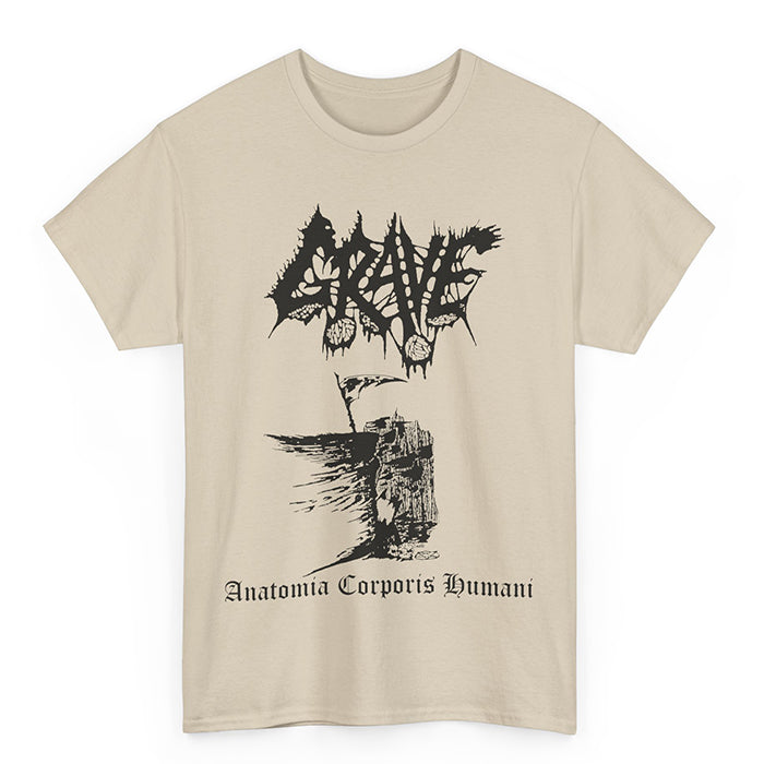 Grave " Anatomia Corporis Humani " T shirt Sand