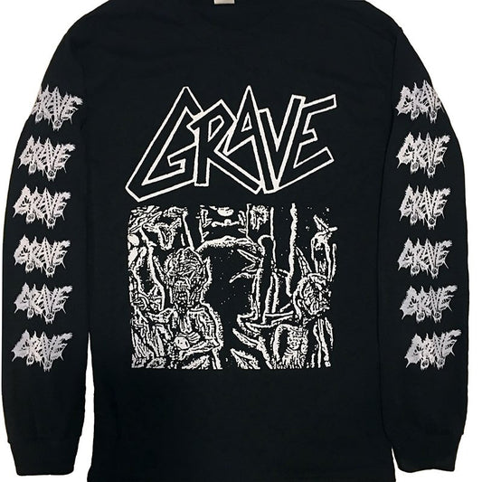 Grave " Anatomia Corporis Humani " Long Sleeve T shirt with sleeve prints