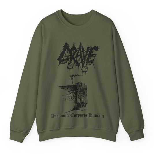 Grave Anatomía Corporis Humani sweatshirt Military Green