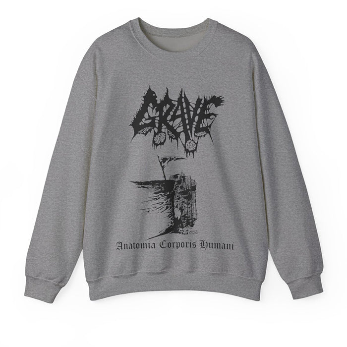 Grave " Anatomía Corporis Humani " sweatshirt Athletic Gray