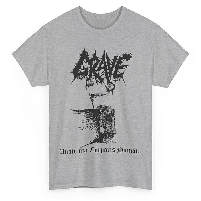 Grave " Anatomia Corporis Humani "  T shirt - Athletic Gray