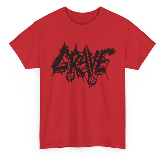 Grave " Logo "  T shirt Red
