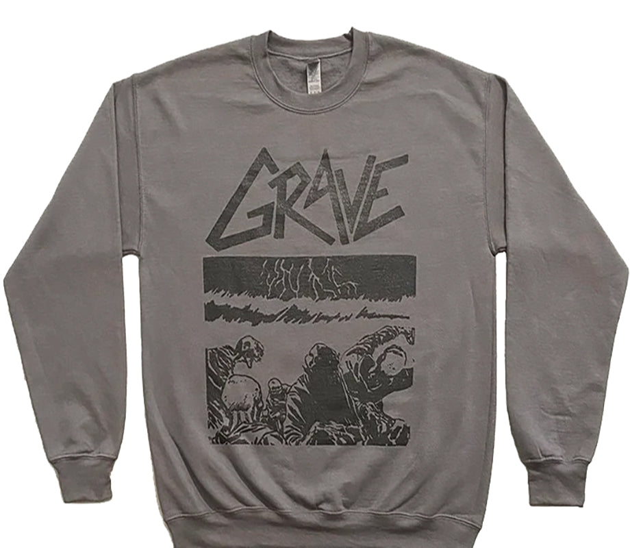 Grave "Sick Disgust Eternal " Charcoal Grey Sweatshirt pullover sweat