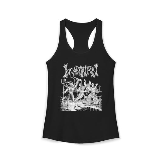 Incantation " Blasphemous Cremation " Ladies Racerback Tank Top