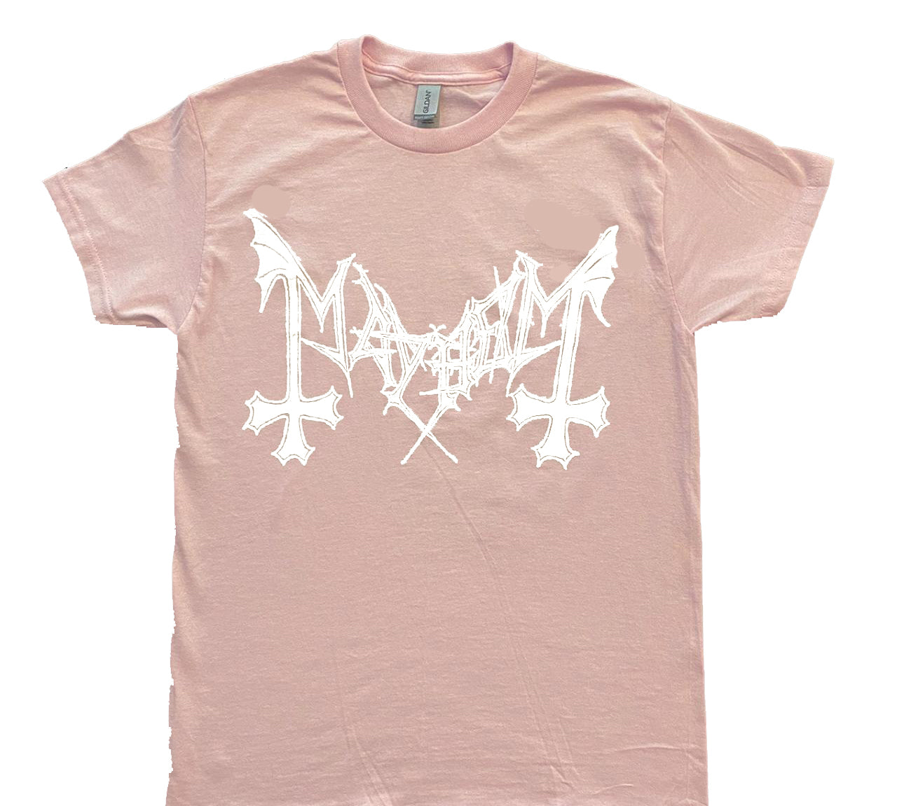 Mayhem Ladies Pink Logo T shirt pink black metal shirt