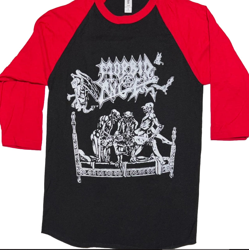 Morbid Angel " Abominations of Desolation "  3/4 sleeve T-shirt red sleeve