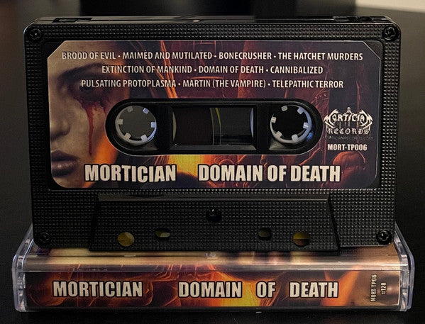Mortician Domain of Death Cassette Tape gore grind horror death metal rare