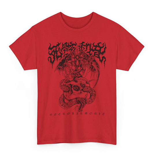 Necroharmonic " Kanji Death Metal " T shirt  Red