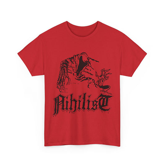 Nihilist " Ghost "  T shirt Red