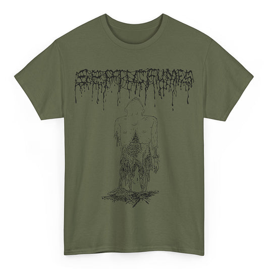 Septic Fumes " Mucilaginous Sewage " T-Shirt Military Green