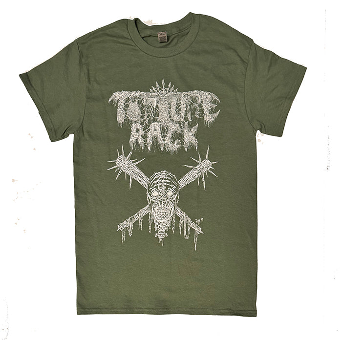 Torture Rack " Head and Clubs " T shirt Green