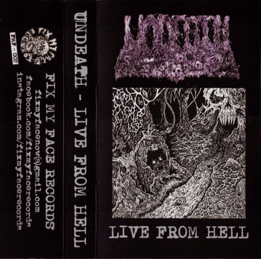Undeath  Live from Hell Cassette Tape - Yellow