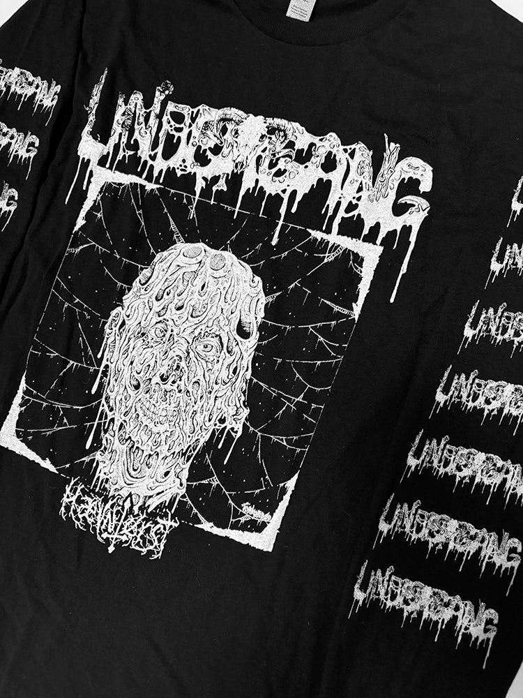 Undergang “ Hævntørst “ Long Sleeve T shirt with Logo sleeve prints