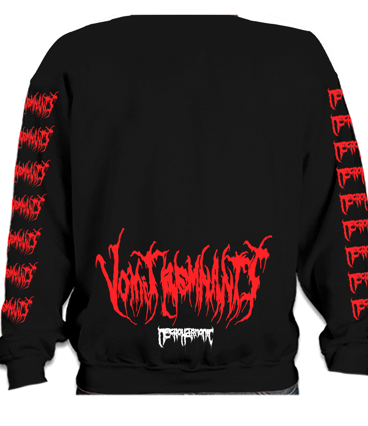 Vomit Remnants Long sleeve T shirt with sleeve prints