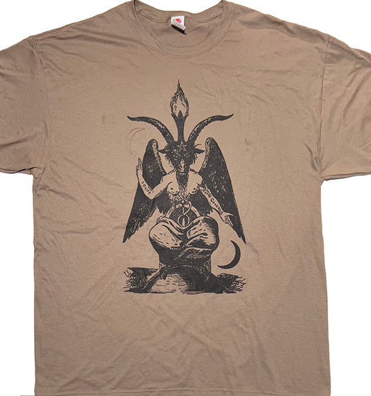 Baphomet Desert Brown T shirt SATANIC SHIRT