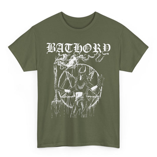 Bathory  " Satan My Master " T shirt Military Green
