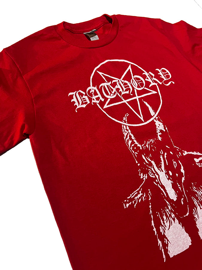 Bathory " Pentagram Goat "1984 design satanic thrash T shirt