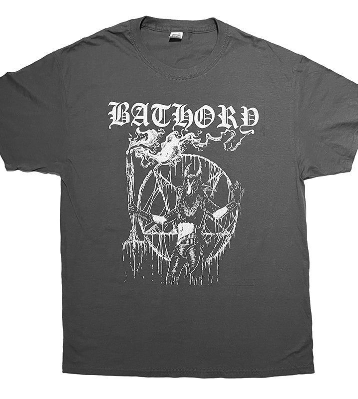 Bathory " Satan My Master " Charcoal Gray T shirt thrash black metal tee