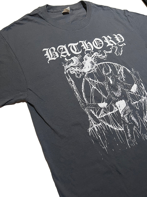 Bathory " Satan My Master " Charcoal Gray T shirt