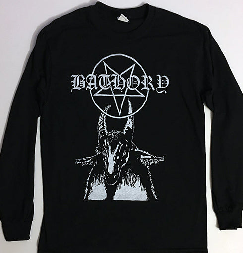 Bathory " Pentagram Goat " Long Sleeve T shirt  " Long Sleeve T shirt
