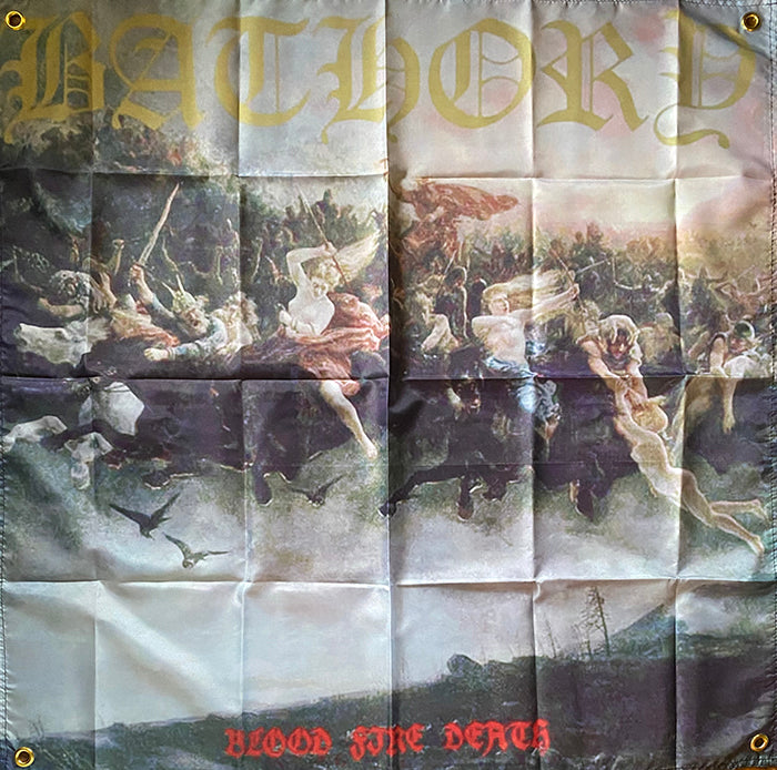 Bathory lp blood fire death  flag tapestry shirt yellow goat satanic thrash black metal LP