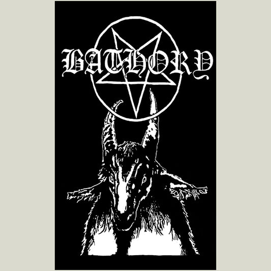 Bathory goat flag tapesry shirt yellow goat satanic thrash black metal