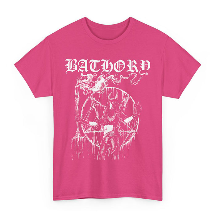 Bathory " Satan My Master " T shirt Pink