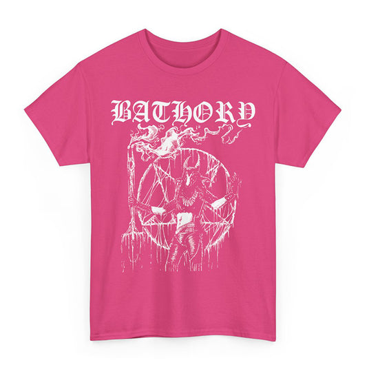 Bathory " Satan My Master " T shirt Pink