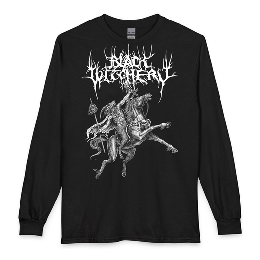 Black Witchery Horse long sleeve black front