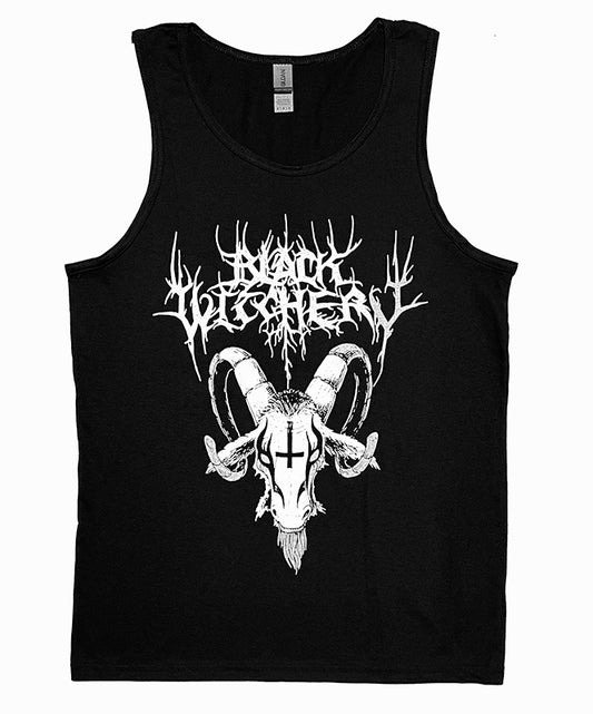 black witchery flag black metal blasphemy tank top tanktop worship goat halloween Moyen art