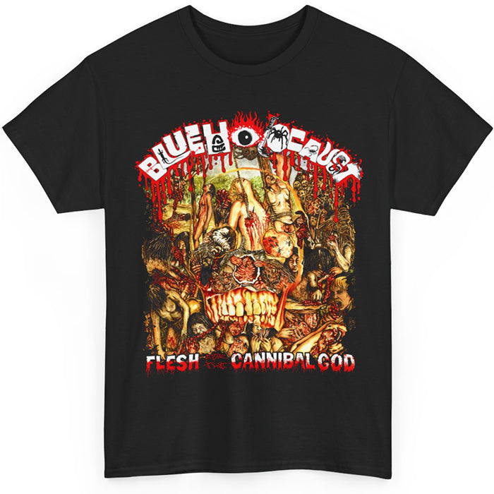 Blue Holocaust " Flesh For The Cannibal God " T shirt