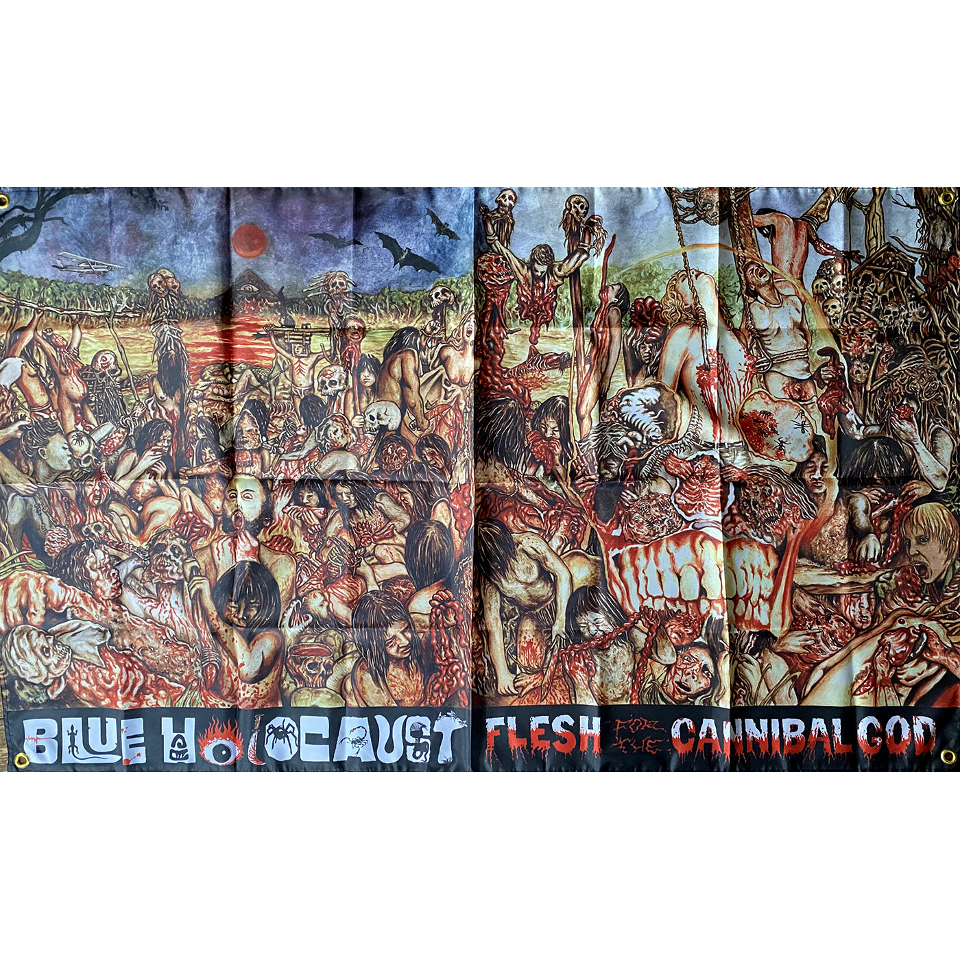 Blue Holocaust flesh  for the cannibal fulci god god flag holocaust