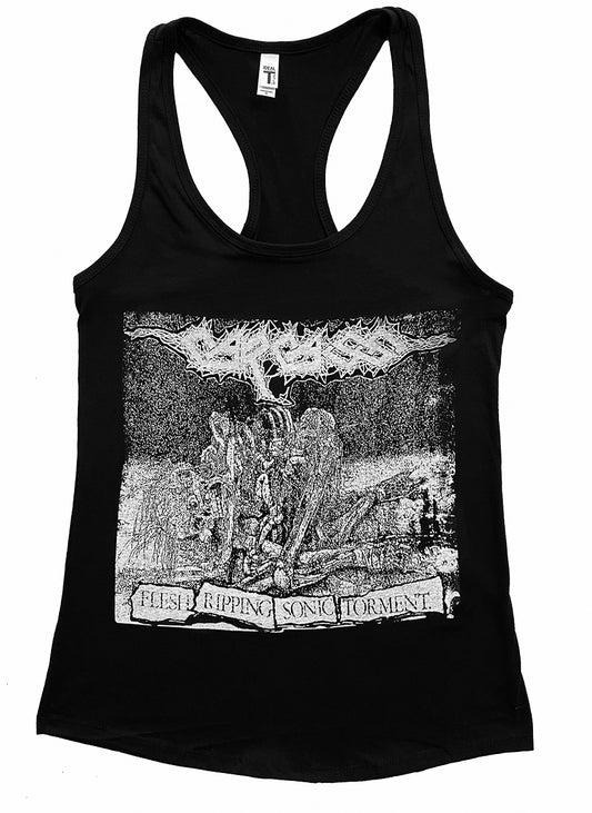 carcass flesh ripping sonic torment ladies racerback racer tank top demo juniors death metal goregrind