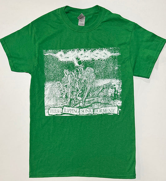 Carcass " Sonic Flesh Ripping Torment " Green T shirt