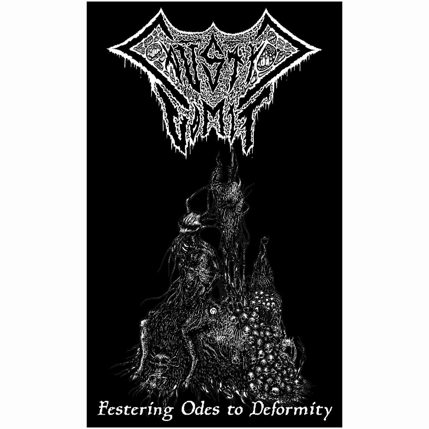 Caustic Vomit " Festering Odes To Deformity " Flag / Banner / Tapestry