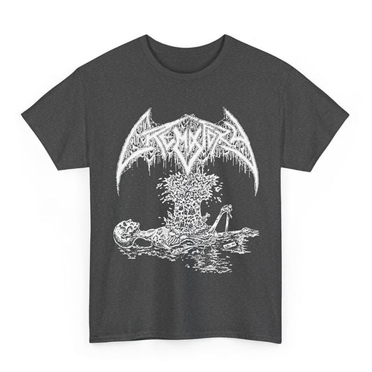 Crematory " Exploding Chest " T shirt Dark Athletic Gray