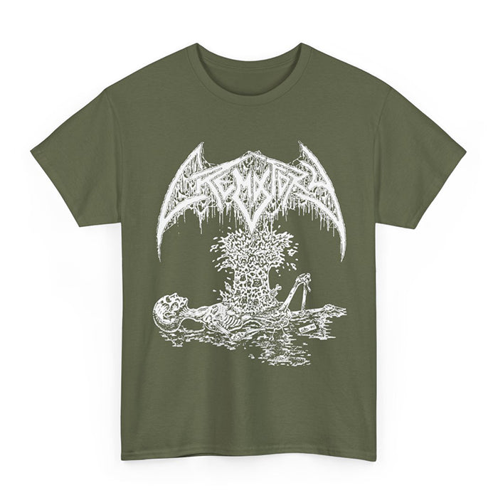 Crematory " Exploding Chest " T shirt  Military Green