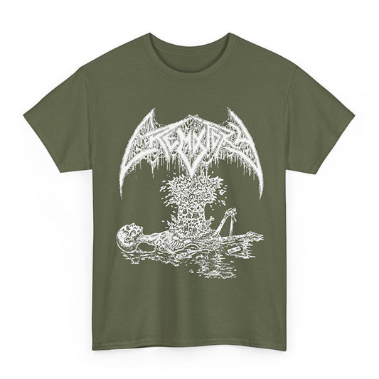 Crematory " Exploding Chest " T shirt  Military Green