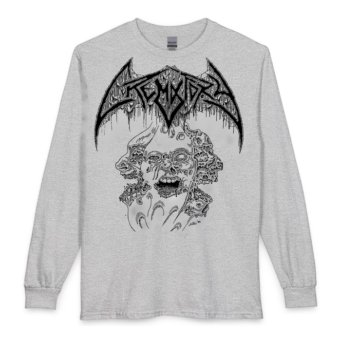 Crematory Faces long sleeve sport grey front
