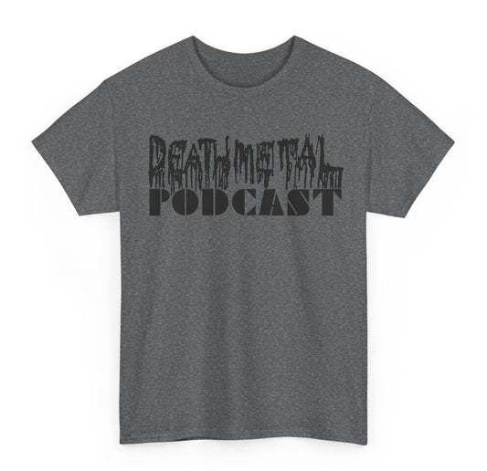 Death Metal Podcast "Logo" Dark Athletic Gray T-Shirt