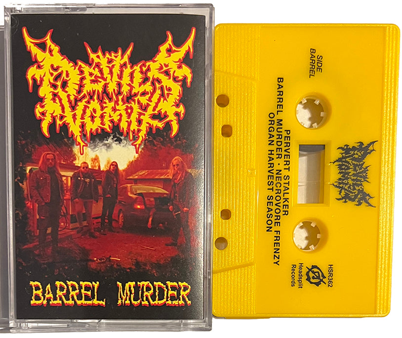 Devils Vomit " Barrel Murder " Cassette Tape      Finland death gore backwoods grind gore sick music 