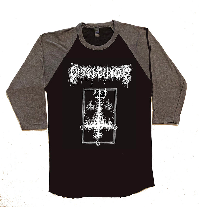 Dissection Baseball Jersey Raglan T shirt Black Death Metal