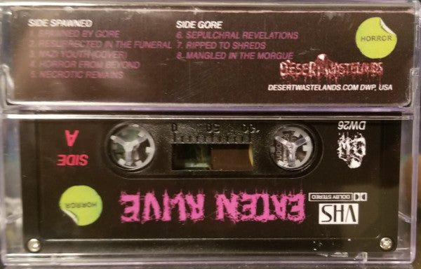 Eaten Alive  " Spawned By Gore " Cassette Tape gore death metal limited cassette tape  horror gore desert wastelands