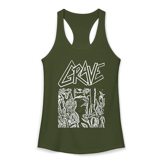 Grave Ladies Racerback Tank Top Green