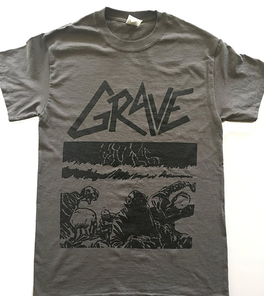 Grave " Sick Disgust Eternal " Gray T shirt