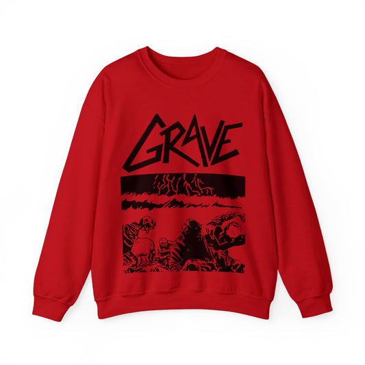 Grave " Sick Disgust Eternal " Sweatshirt Red