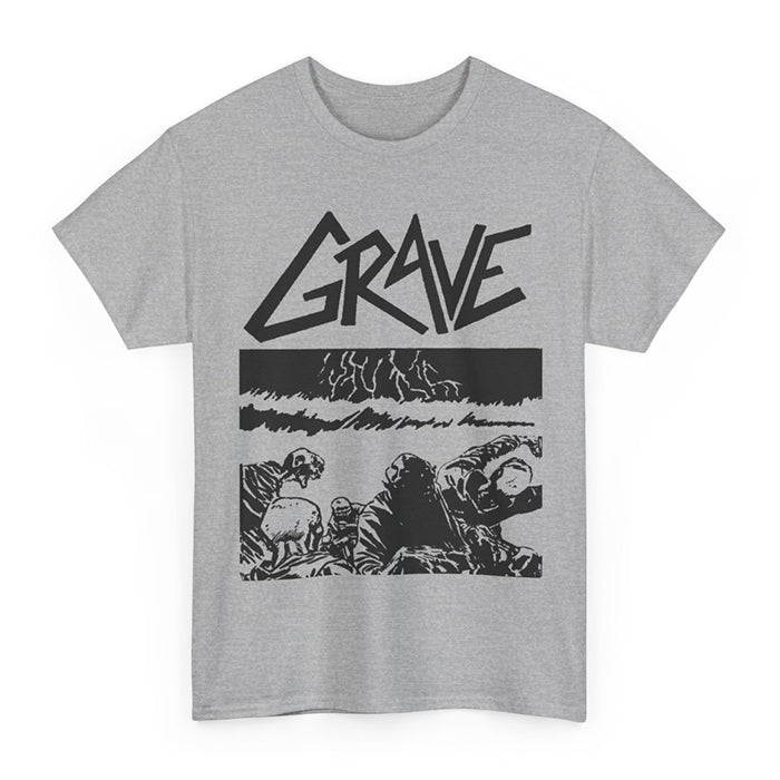 Grave " Sick Disgust Eternal " Athletic Gray T shirt