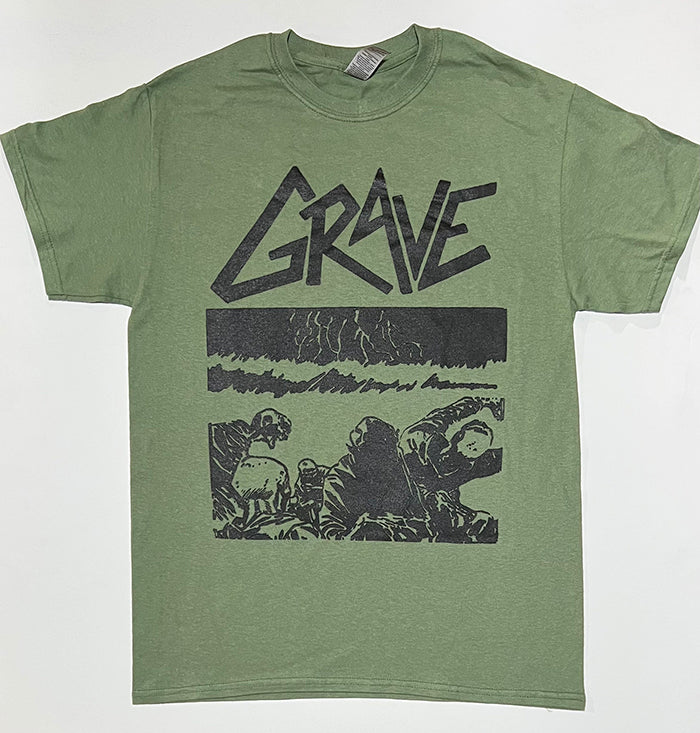 Grave " Sick Disgust Eternal " Green T shirt
